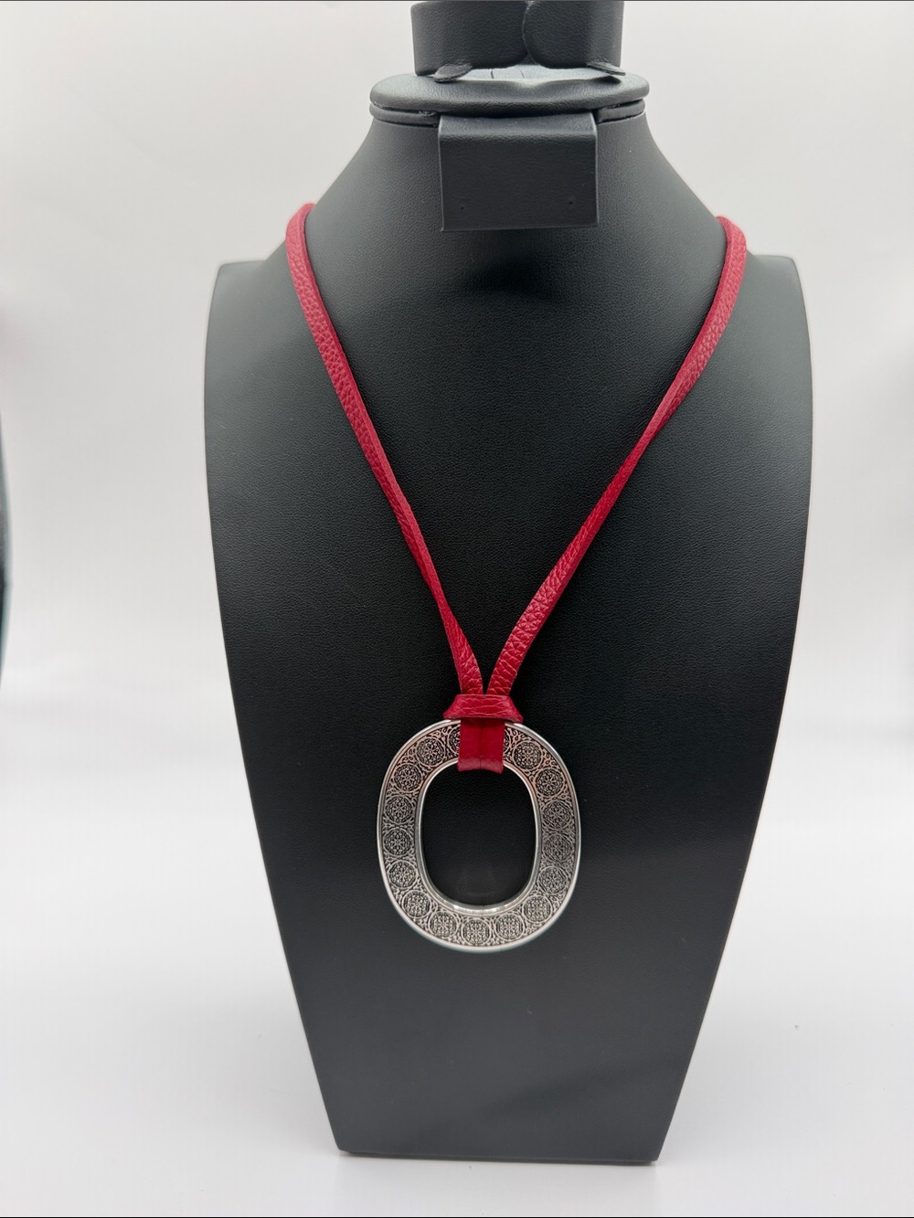 Brighton Ferrara Red Leather Necklace